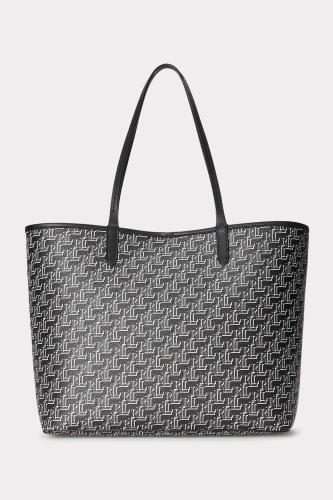 Lauren Ralph Lauren γυναικεία τσάντα tote με all-over contrast monogram print 